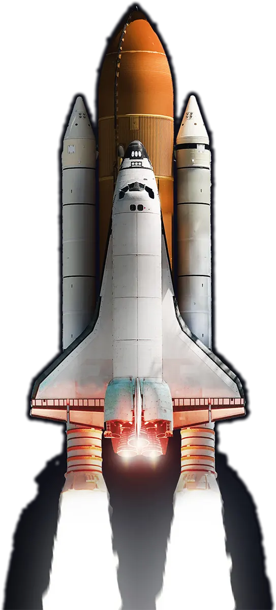 Navetta blu in decollo